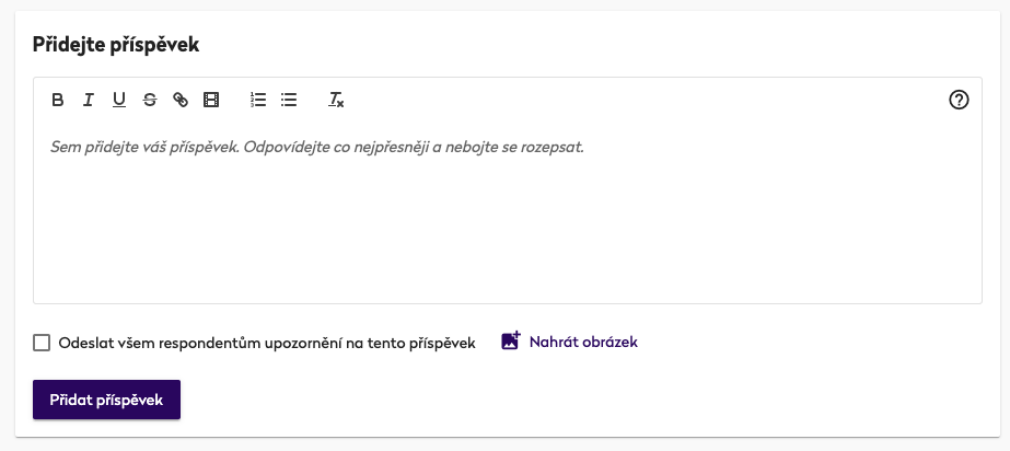 Možnost najdete v editoru příspěvku